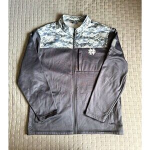 Colosseum Notre Dame Fighting Irish Full Zip Jacket Men's XL Gray Camo